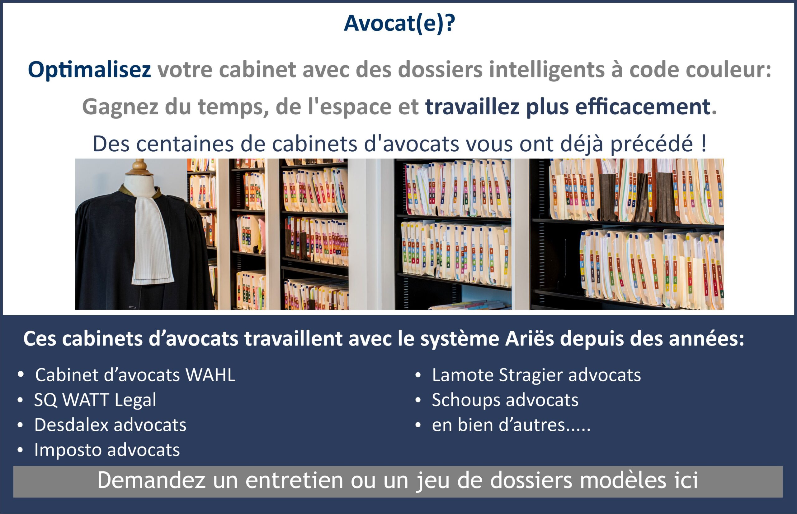 Optimalisez votre cabinet avec les dossiers Ariës avec le système d'archivage unique Ariës